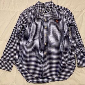 Ralph Lauren Navy and White Gingham Shirt